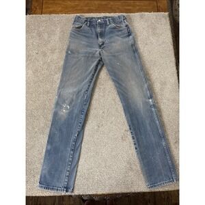 Vintage Wrangler Cowboy Cut Jeans 32x38 Blue Faded Western Denim